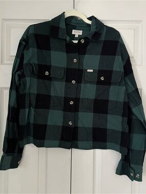 Brixton Green & Black Plaid Button-Up Shirt